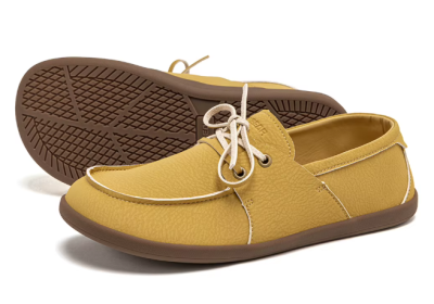 Damskie mokasyny barefoot z eko-skóry w różnych kolorach z elastyczną podeszwą i szerokim miejscem na palce.