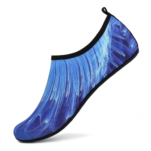 Lekkie buty do wody unisex z kolorowymi wzorami i antypoślizgową podeszwą idealne na kamieniste plaże.