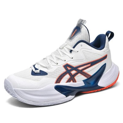 Męskie buty do tenisa i squasha z zaawansowaną amortyzacją i przyczepną podeszwą, dostępne w kolorze białym, czarnym oraz neonowym żółtym.