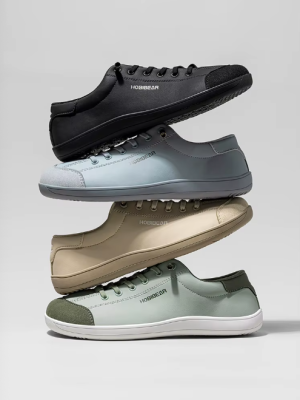 Lekkie buty Barefoot unisex z szerokim noskiem i elastyczną podeszwą, dostępne w różnych kolorach.