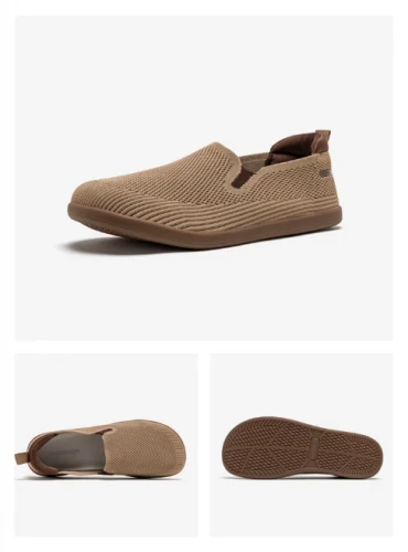 Lekkie, wsuwane buty damskie Barefoot z siateczki z szerokim przodem, dostępne w kolorach: beżowym, czarnym, szarym, błękitnym i brązowym.