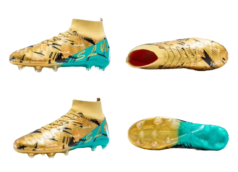 Buty piłkarskie męskie z systemem kołków do gry na trawie.