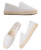 Damskie espadryle slip-on z płócienną cholewką i podeszwą z juty.