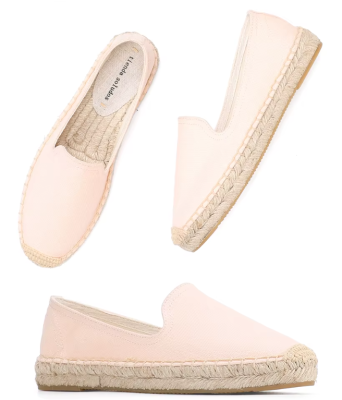 Damskie espadryle slip-on z płócienną cholewką i podeszwą z juty.