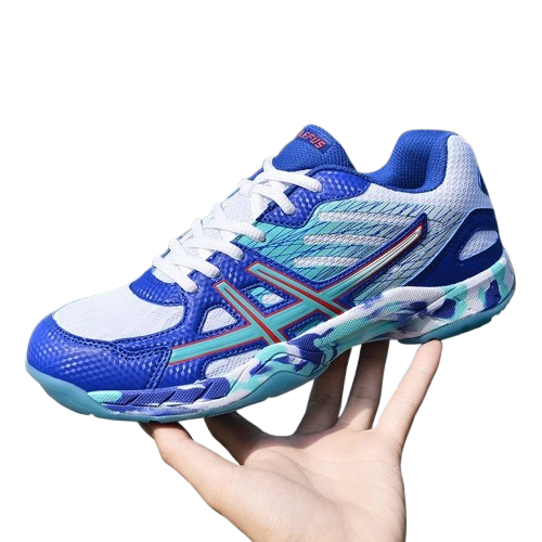 Sportowe buty halowe typu unisex z niebrudzącą gumową podeszwą, idealne do treningów na hali oraz codziennych aktywności sportowych dla kobiet i mężczyzn.