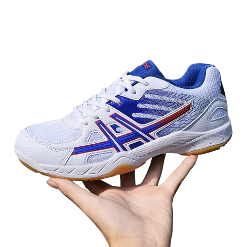 Sportowe buty halowe typu unisex z niebrudzącą gumową podeszwą, idealne do treningów na hali oraz codziennych aktywności sportowych dla kobiet i mężczyzn.